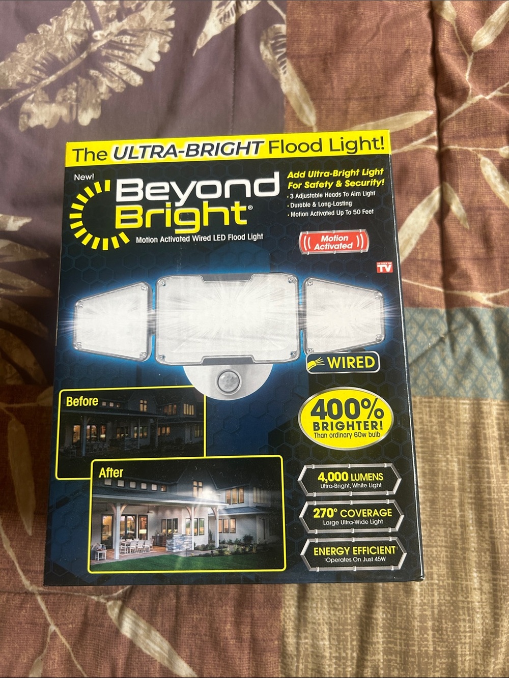 Motion Activated LED Flood Light - White